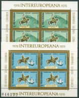Delcampe - Rumänien 1978 INTEREUROPA Denkmal Dakien Block 151/52 Postfrisch (C92037) - Blocchi & Foglietti