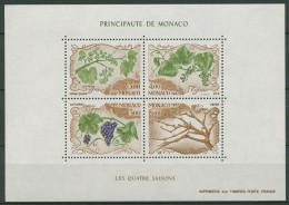 Delcampe - Monaco 1987 Vier Jahreszeiten Weinrebe Block 36 Postfrisch (C91365) - Blocks & Kleinbögen