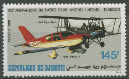 Delcampe - Dschibuti 1988 40 Jahre AERO-Club Michel Lafoux, Flugzeuge 514 Postfrisch - Djibouti (1977-...)
