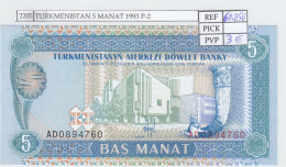 Delcampe - CRJ2205 BILLETE TURKMENISTAN 5 MANAT 1993 P-2 - Thaïlande