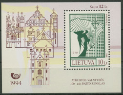 Delcampe - Litauen 1994 Neues Litauen Friedensengel Block 4 Postfrisch (C90148) - Litauen
