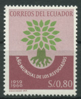 Delcampe - Ecuador 1960 Weltflüchtlingsjahr 1020 Postfrisch - Ecuador