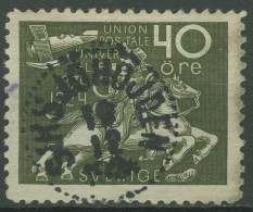 Delcampe - Schweden 1924 50 Jahre Weltpostverein UPU Postreiter 166 Gestempelt - Gebraucht