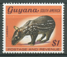 Delcampe - Guyana 1968 Einheimische Tierwelt Nagetier Paka 313 Postfrisch - Guyane (1966-...)