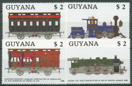 Delcampe - Guyana 1989 Eisenbahn Lokomotiven 2475/78 Postfrisch - Guyane (1966-...)