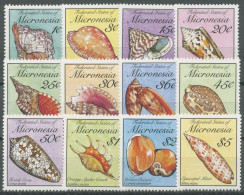 Delcampe - Mikronesien 1989 Meeresschnecken Und Muscheln 142/53 Postfrisch - Micronésie