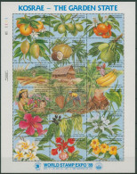 Delcampe - Mikronesien 1989 WORL STAMP EXPO Früchte 154/71 ZD-Bogen Postfrisch (SG6303) - Micronésie
