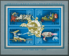 Delcampe - Ungarn 1974 100 Jahre Weltpostverein UPU Fahrzeuge Block 106 A Postfr. (C92503) - Blocks & Kleinbögen