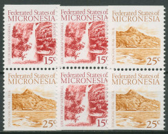 Delcampe - Mikronesien 1988 Liduduhniap-Wasserfall 89/90 Do/Du 3 Paare Postfrisch - Micronésie