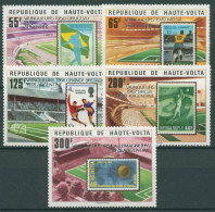 Delcampe - Obervolta 1979 Gewinner Der Fußball-WM Argentinien '78 Stadien 740/44 Postfrisch - Haute-Volta (1958-1984)