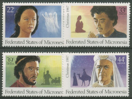 Delcampe - Mikronesien 1987 Weihnachten Erzengel Gabriel Hirten 73/76 Postfrisch - Mikronesien