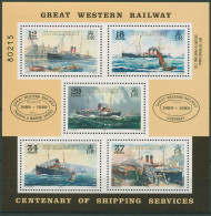 Delcampe - Guernsey 1989 Schifffahrtslinie Weymouth Block 5 Postfrisch (C90698) - Guernsey