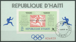 Delcampe - Haiti 1969 Olympia Sommerspiele Marathonsieger Block 36 Gestempelt (C65953) - Haïti