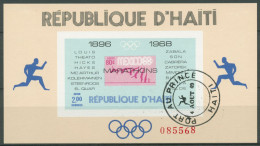 Delcampe - Haiti 1969 Olympia Sommerspiele Marathonsieger Block 38 Gestempelt (C65951) - Haïti