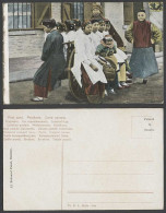 Delcampe - China Old Postcard Chinese Women & Boy Girl WHEEL BARROW Wheelbarrow Dragon Flag - China