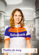 Delcampe - Cyclisme, Thalita De Jong - Radsport