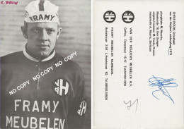 Delcampe - CARTE CYCLISME CHRIS ROUW TEAM VAN DER HEIJDENS 1971 ( COUPE FORMAT 9 X 14 ) - Radsport