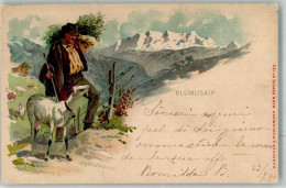 Delcampe - Blümlisalp 1899 Lithographie Ziege Bauer - 13302227 - Sonstige & Ohne Zuordnung
