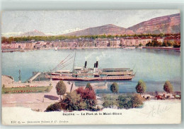 Delcampe - 1200 Genève Genf 1903 - Hafen Raddampfer - 39488522 - Genève