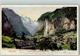 Delcampe - 3822 Lauterbrunnen 1909 - Staubbach AK - 10296584 - Lauterbrunnen