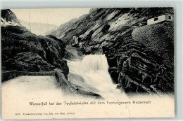 Delcampe - 6490 Andermatt 1902 - Wasserfall Bei Der Teufelsbrücke Festungswerk - 10602463 - Andermatt