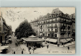 Delcampe - 1200 Genève Genf 1921 Gebrauchsspuren Place Du Marche AK - 10137608 - Genève