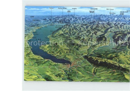 Delcampe - Geneve GE Et Lac Leman Panoramakarte - Sonstige & Ohne Zuordnung