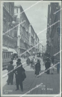 Delcampe - Bc336 Cartolina Fotografica Genova Citta' Via Roma Tram - Genova (Genua)