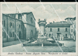 Delcampe - Ae654 Cartolina Amelia Piazza Augusto Vera Provincia Di Terni - Terni