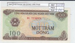 Delcampe - CRJ1865 BILLETE VIETNAM 100 DONG 1991 P-105a - Viêt-Nam