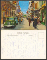 Delcampe - Gibraltar 1959 Old Postcard Main Street Scene Navy Officers Coffee Bar Motor Car - Gibraltar