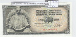 Delcampe - CRJ2026 BILLETE YUGOSLAVIA 500 DINARA 1978 P-91a - Yougoslavie