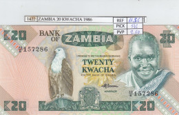 Delcampe - CRJ1422 BILLETE ZAMBIA 20 KWACHA 1986 P-27e SIN CIRCULAR - Zambie