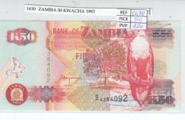 Delcampe - CRJ1430 BILLETE ZAMBIA 50 KWACHA 1992 P-37b SIN CIRCULAR - Zambie