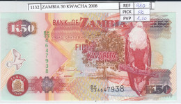 Delcampe - CRJ1132 BILLETE ZAMBIA 50 KWACHA 2008 P-37g SIN CIRCULAR - Zambie