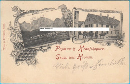 Delcampe - KRANJSKA GORA (Kronau) - Totale & Gostilna Pri Pošti (Slovenia) * Travelled 1899 * By: Weiss & Dreykurs, Wien - Slowenien