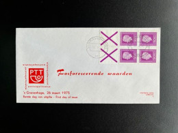 Delcampe - NETHERLANDS 1975 FDC BOOKLET 18A 26-03-1975 NEDERLAND PHILATO ZAANSTAD MOLENREEKS POSTZEGELBOEKJE - FDC