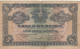 Delcampe - CRBX0122 BILLETE MOZAMBIQUE 5 LIBRAS 1919 MC - Mozambique