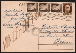 Delcampe - CP 41 - 3/3/1945 - Cartolina Postale Di Stato Da 30 C. Spedita Da Roma Per Città. Censura. - Postwaardestukken