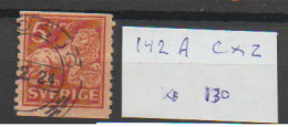 Delcampe - 1920 USED Sweden 142A Cxz Watermark / + KPV - Gebraucht