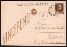 Delcampe - CP 40 - 13/9/1943 - Cartolina Postale Di Stato Da 30 C. Spedita Da Loano Per Roma. Censura. - Postwaardestukken