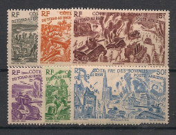 Delcampe - COTE DES SOMALIS - 1946 - PA N°YT. 14 à 19 - Du Tchad Au Rhin - Neuf* / MH VF - Nuevos