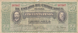 Delcampe - CRBX0246 BILLETE MEXICO 50 PESOS 1914 BC - Mexique