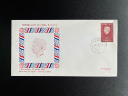 Delcampe - NETHERLANDS 1969 FDC JULIANA REGINA 1,25 'S GRAVENHAGE 29-01-1969 NEDERLAND PHILATO ZAANSTAD MOLENREEKS - FDC
