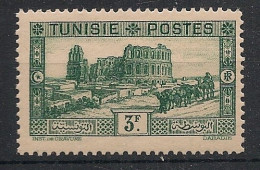 Delcampe - TUNISIE - 1931-33 - N°YT. 177 - El Djem 3f Vert - Neuf Luxe** / MNH - Neufs