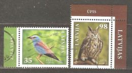 Delcampe - Latvia: Full Set Of 2 Used Stamps. Birds Of Latvia. 2010. Mi#788-9 - Autres & Non Classés