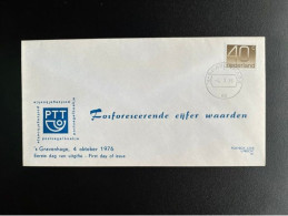 Delcampe - NETHERLANDS 1976 FDC CROUWEL 40 CENTS COIL 04-10-1976 NEDERLAND PHILATO ZAANSTAD MOLENREEKS ROLZEGEL - FDC