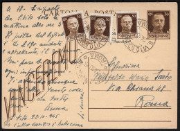 Delcampe - CP 42 - 24/10/1945 - Cartolina Postale Di Stato Da 30 C. Spedita Da San Vito Romano Per Roma. - Postwaardestukken