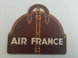 Delcampe - Ancienne étiquette Cartonnée Pour Bagage De Cabine Air France Représentant Un Sac De Voyage - Vers 1940-1950 - Reclame