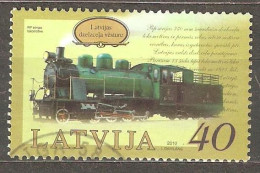 Delcampe - Latvia: Single Used Stamp. History Of Latvia Railway. 2010. Mi#791 - Eisenbahnen